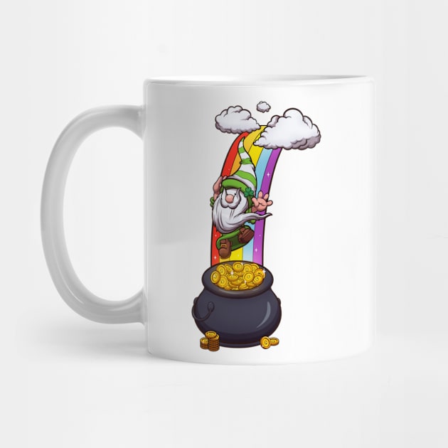 Leprechaun Gnome Falling In Gold Pot by TheMaskedTooner